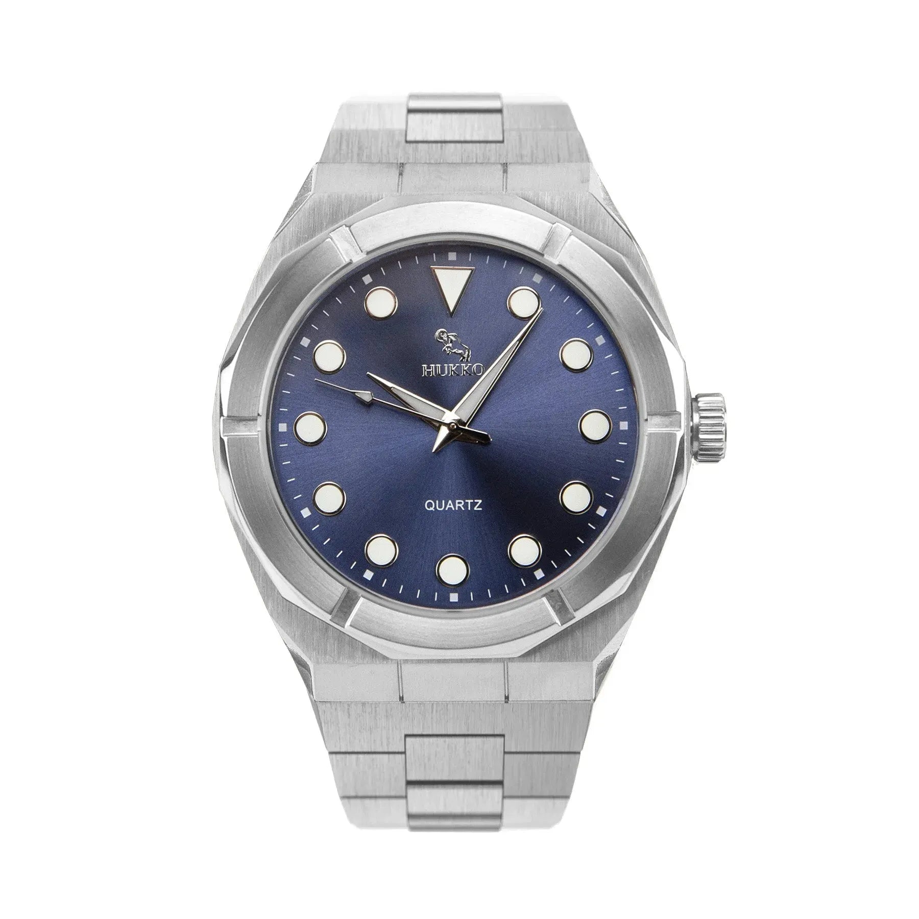 President Blå urskive og sølv